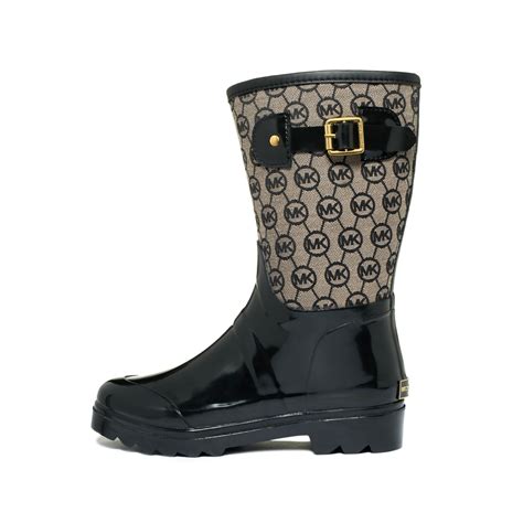 michael kors rain boots black